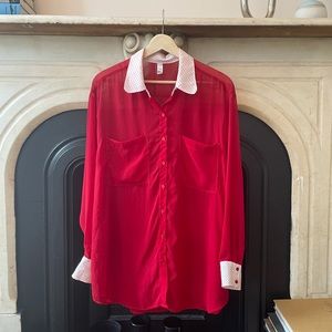 American Apparel Circa 2012 Chiffon Button Down